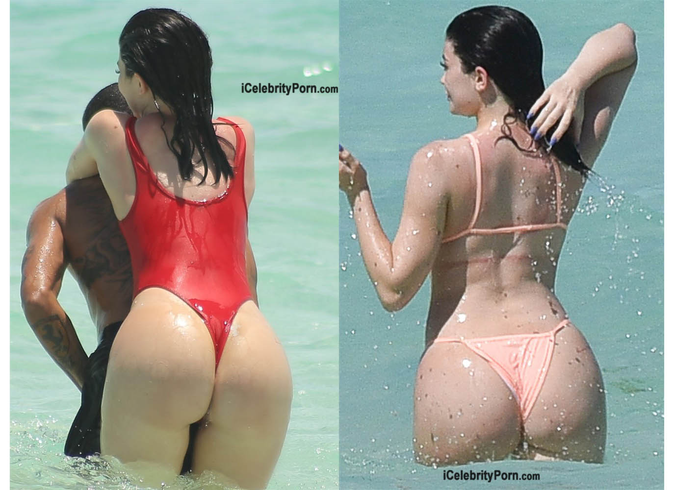 Kylie Jenner en Bokini disfrutando de sus vacaciones en la Playa