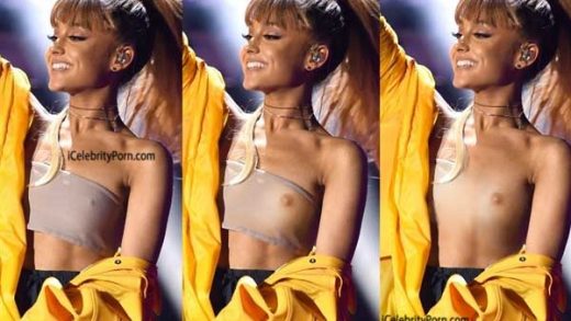 Ariana Grande desnuda y sudada-fotos-x-concierto-descuido-de-sus-tetas