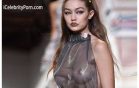 Las inquietantes fotos xxx de la modelo y famosa desnuda Gigi Hadid mostrando sus tetas