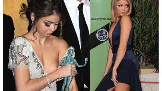 Sarah Hyland Desnuda-descuido-premiacion-mostrando-tetas-bracier